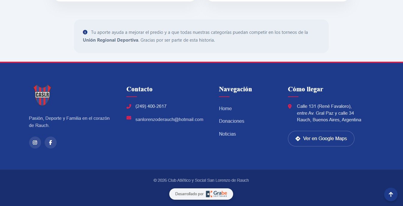 Mi Sanlo Plus / Sistema Integral de Gestión - Club San Lorenzo de Rauch