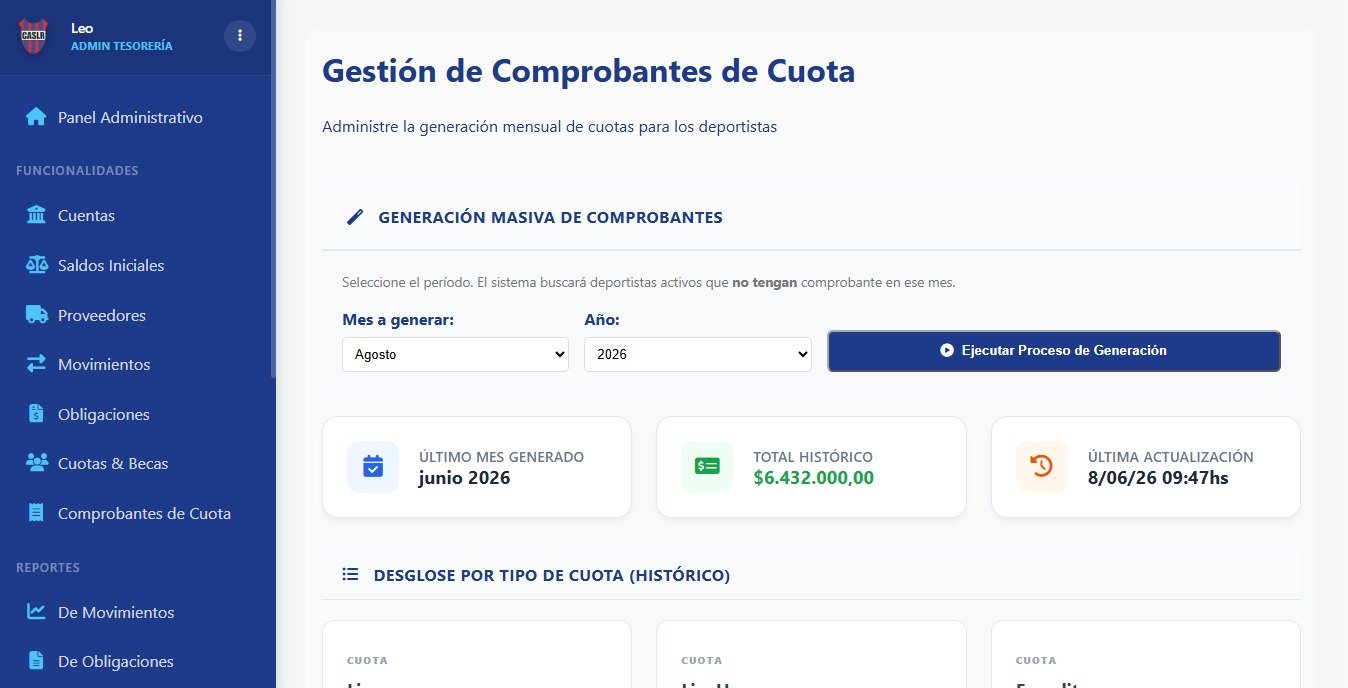 Mi Sanlo Plus / Sistema Integral de Gestión - Club San Lorenzo de Rauch